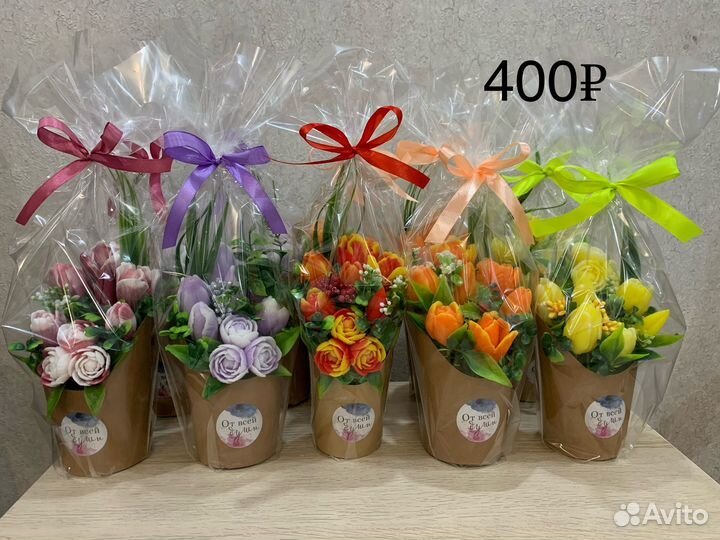 Тюльпаны из мыла