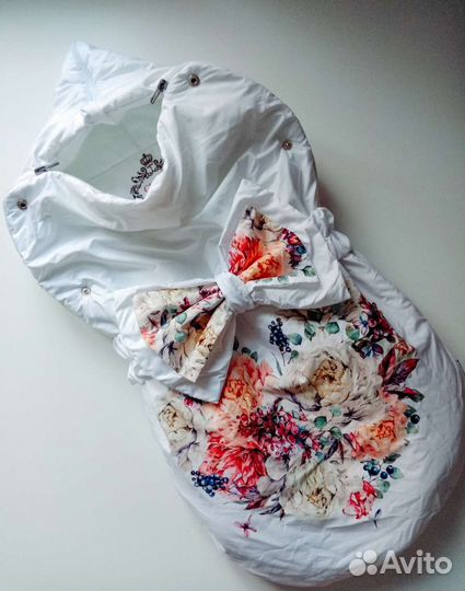 Конверт на выписку для девочки демисезонный