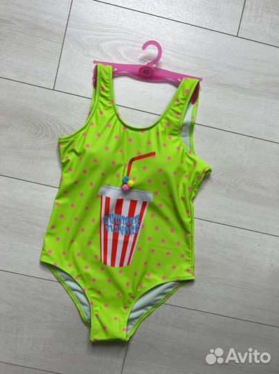 Детский слитный купальник с коктейлем