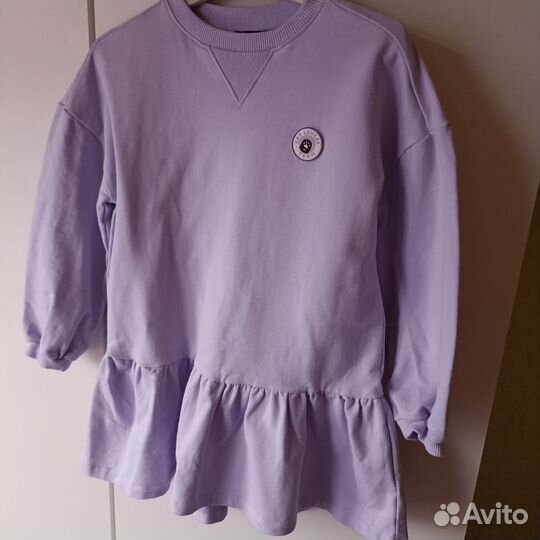 Платье 2шт 110фиол,и104роз