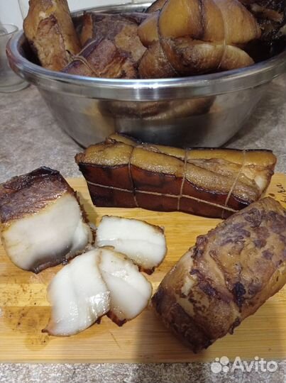 Копченое домашнее сало