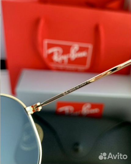 Очки ray ban hexagonal черные