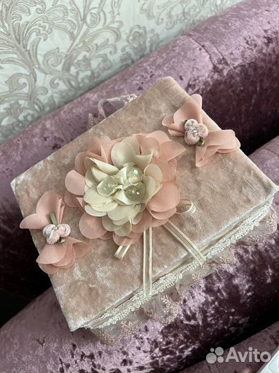 Шкатулка бархатная