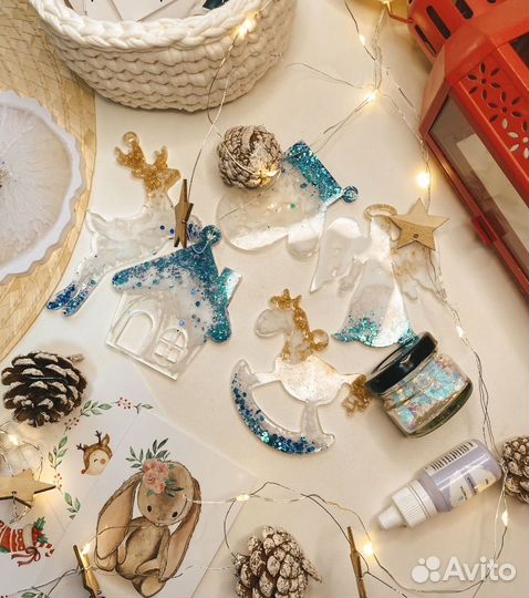 Изделия из эпоксидной смолы/ёлочные игрушки