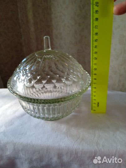 Сахарница ваза стеклянные СССР