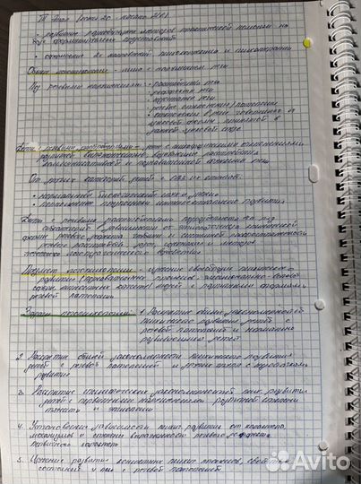 Написание сочинений/конспектов, семинаров