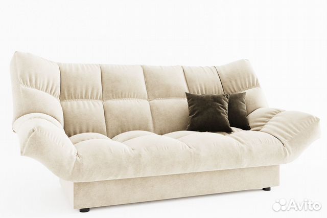 Диван прямой Клик Кляк (ППУ) с ножками-кубышками