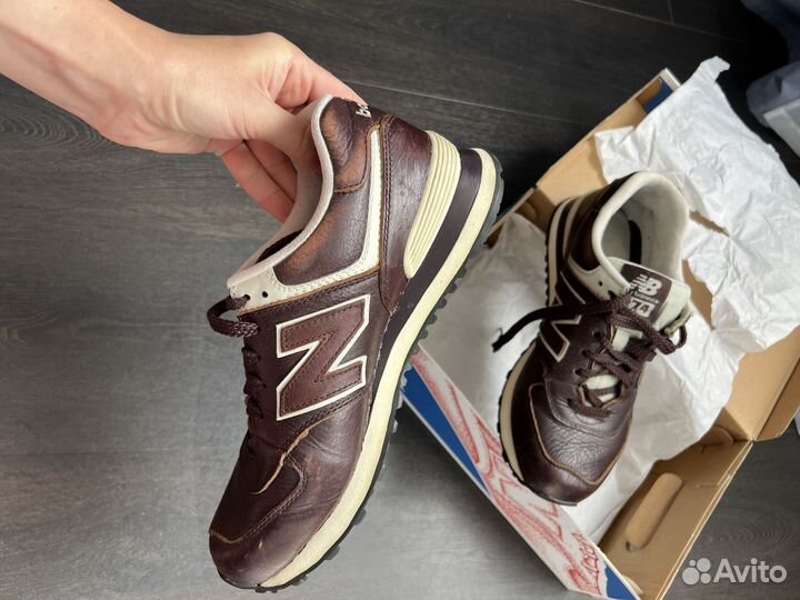 Кроссовки new balance 574 кожаные