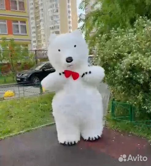 Ростовая кукла белый медведь 2 м