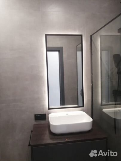 Зеркало в алюминиевой рамке по Вашим размерам