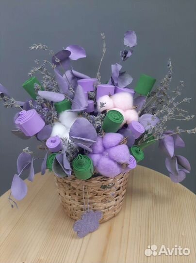 Корзина с сухоцветами