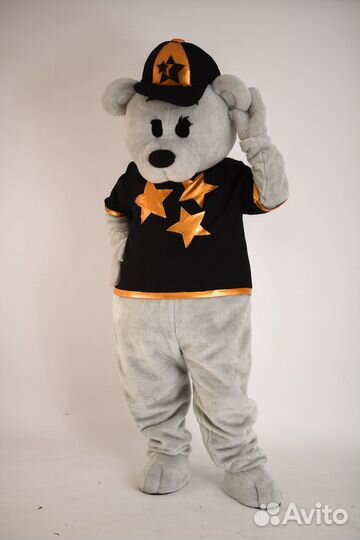 Белый Мишка Тедди ростовая кукла, аниматор