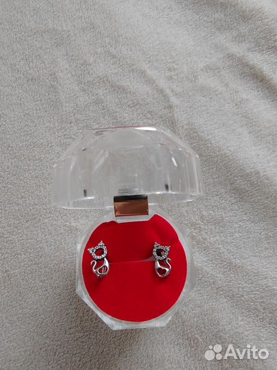 Серебряные серьги детские