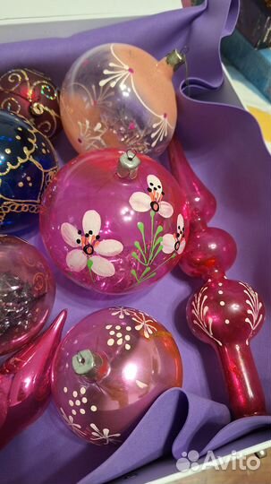 Елочные игрушки пакетом коробкой