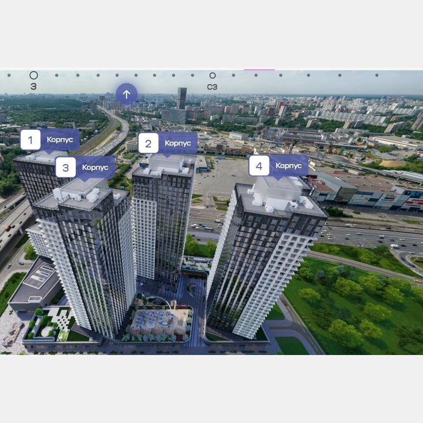 2-к. апартаменты, 61,2 м², 11/35 эт.
