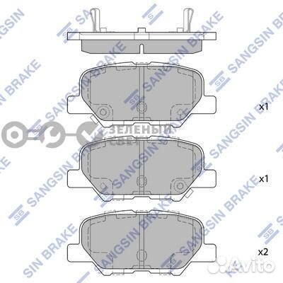 Sangsin brake SP1731 Колодки тормозные задние mits