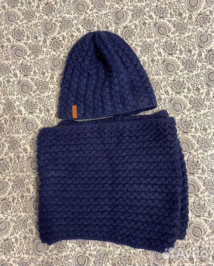 Зимняя шапка и снуд женские