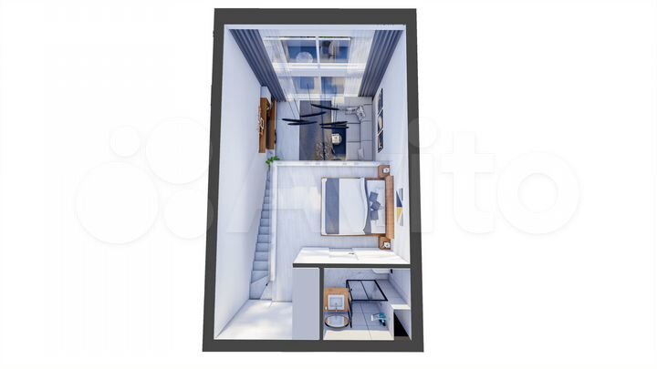 Квартира-студия, 56 м² (Кипр)