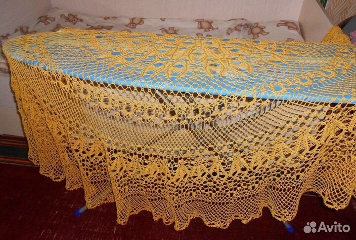 Вязаная скатерть крючком