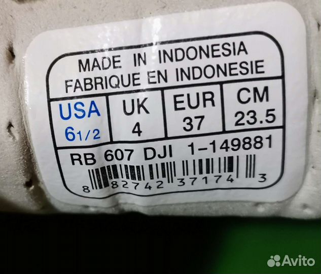 Сороконожки, кроссовки Reebok р.36-36,5 нат. кожа