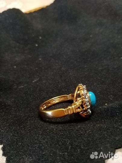 Кольцо с бирюзой