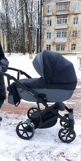 Коляска 2 в 1 вставки эко кожа