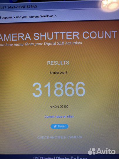 Зеркальный фотоаппарат Nikon d3100