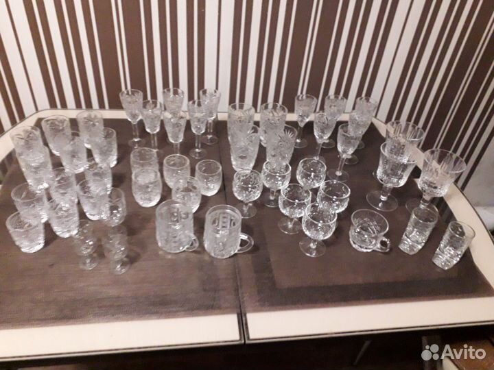 Хрустальные фужеры, стопки СССР