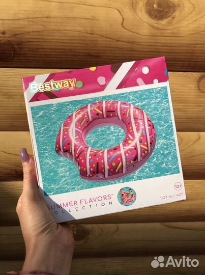 Надувной круг пончик