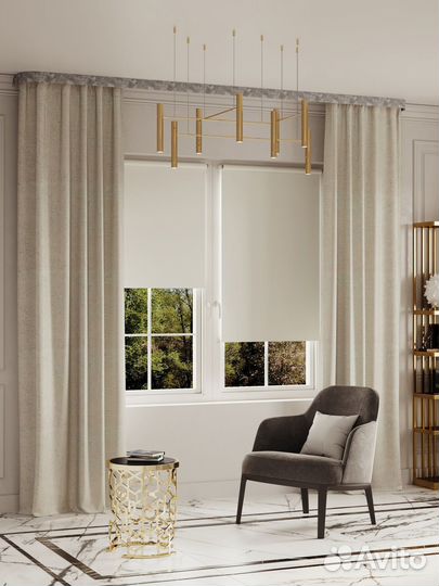 Римские шторы Янтарный