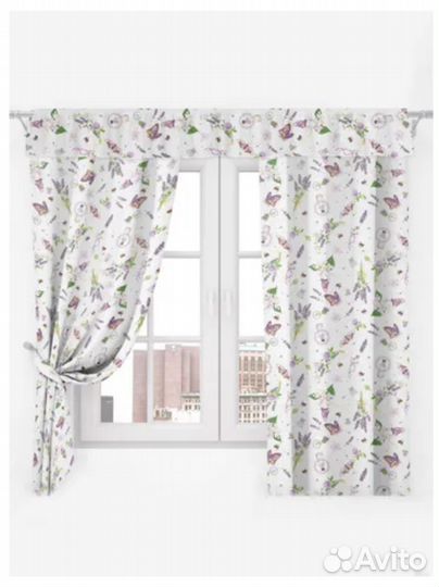 Новый комплект кухонных штор