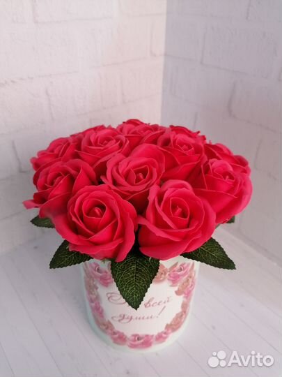 Подарок Букет из мыльных роз
