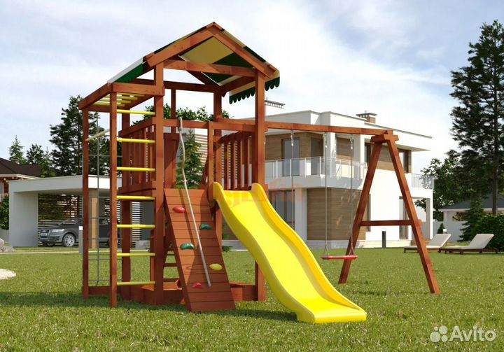 Детская площадка Савушка Мастер 5 (Махагон)