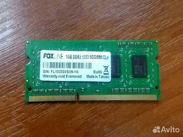 RAM SO-dimm Foxline DDR3 1024/10600/1333