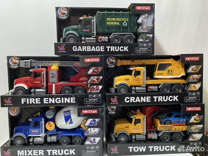 Машина спецтехника 5 видов свет,звук