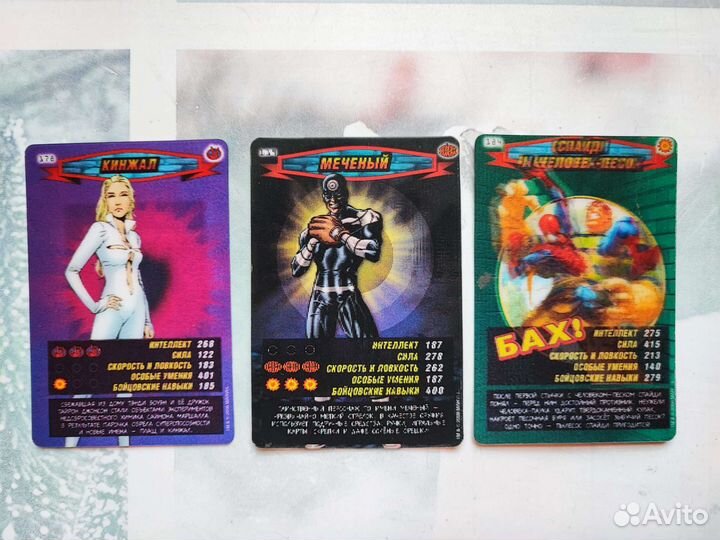 Карточки человек-паук. Герои и злодеи