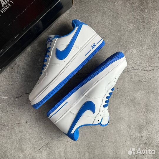 Кроссовки Nike Air Force 1 White Medium Blue