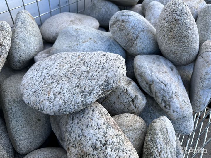 Валун камень речной белый 200-400мм