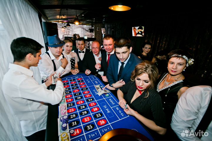 Выездное казино (рулетка, покер/блэкджек)