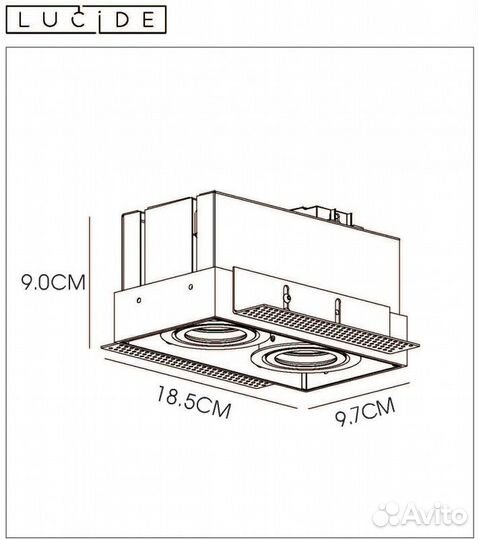 Встраиваемый светильник lucide 09925/02/31