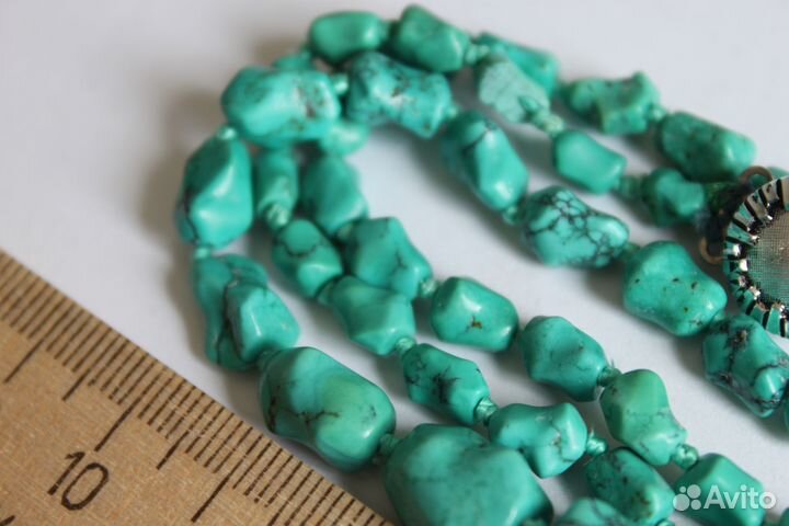 Винтажные бусы бирюза 