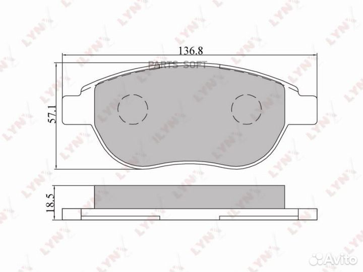 Lynxauto BD2202 Колодки тормозные дисковые перед