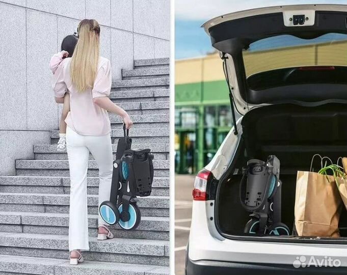 Трехколесный велосипед Bebelux с ручкой 7 в 1