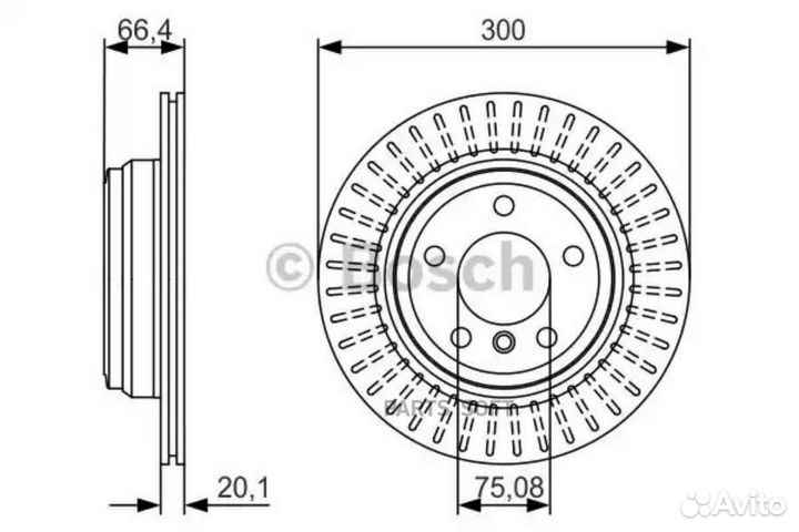 Bosch 0986479045 Диск тормозной зад