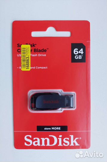 USB флешка Sundisk 64 Гб. Новая. Не вскрытая