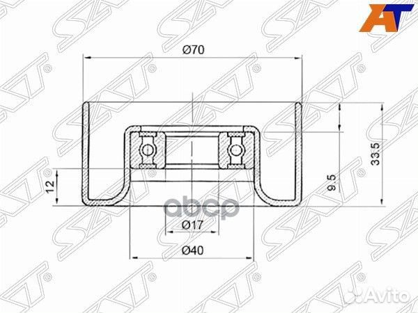 Ролик приводного ремня натяжителя toyota 1/2TRF