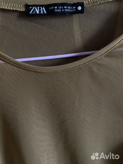 Прозрачный/ в сеточку лонгслив zara