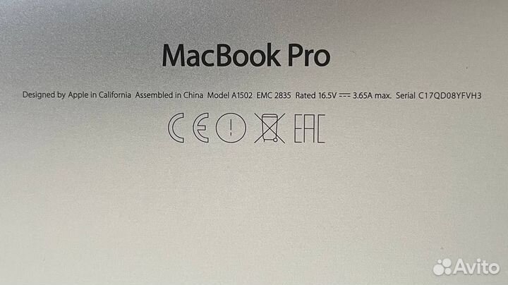 MacBook Pro 13 retina 2015 8GB 128GB