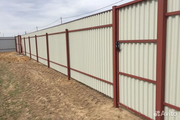 Забор из профнастила под ключ