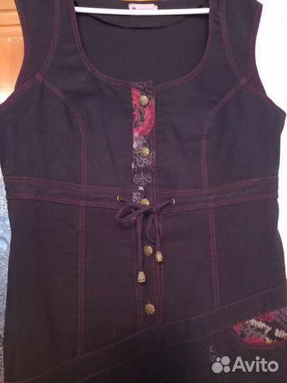 Платье сарафан черное48-50р